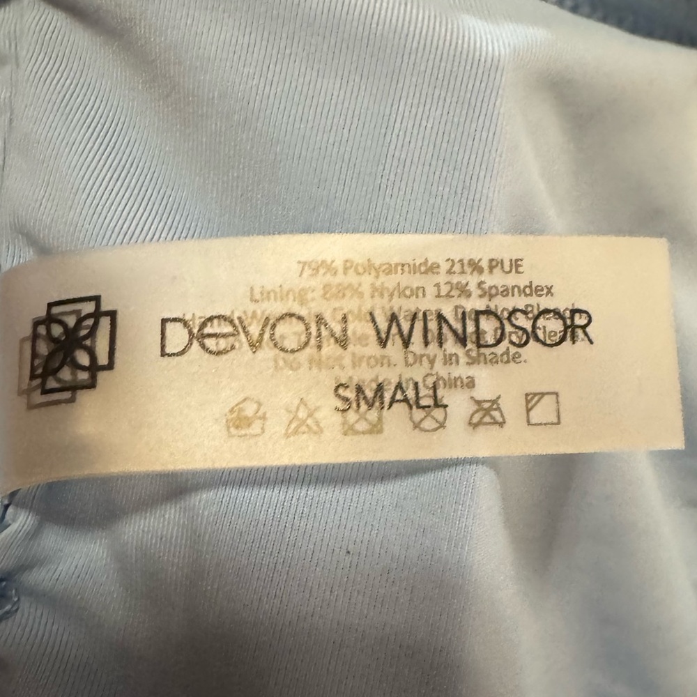 Devon Windsor Blue metallic Bandeau Bikini Set size small - Picture 4 of 4